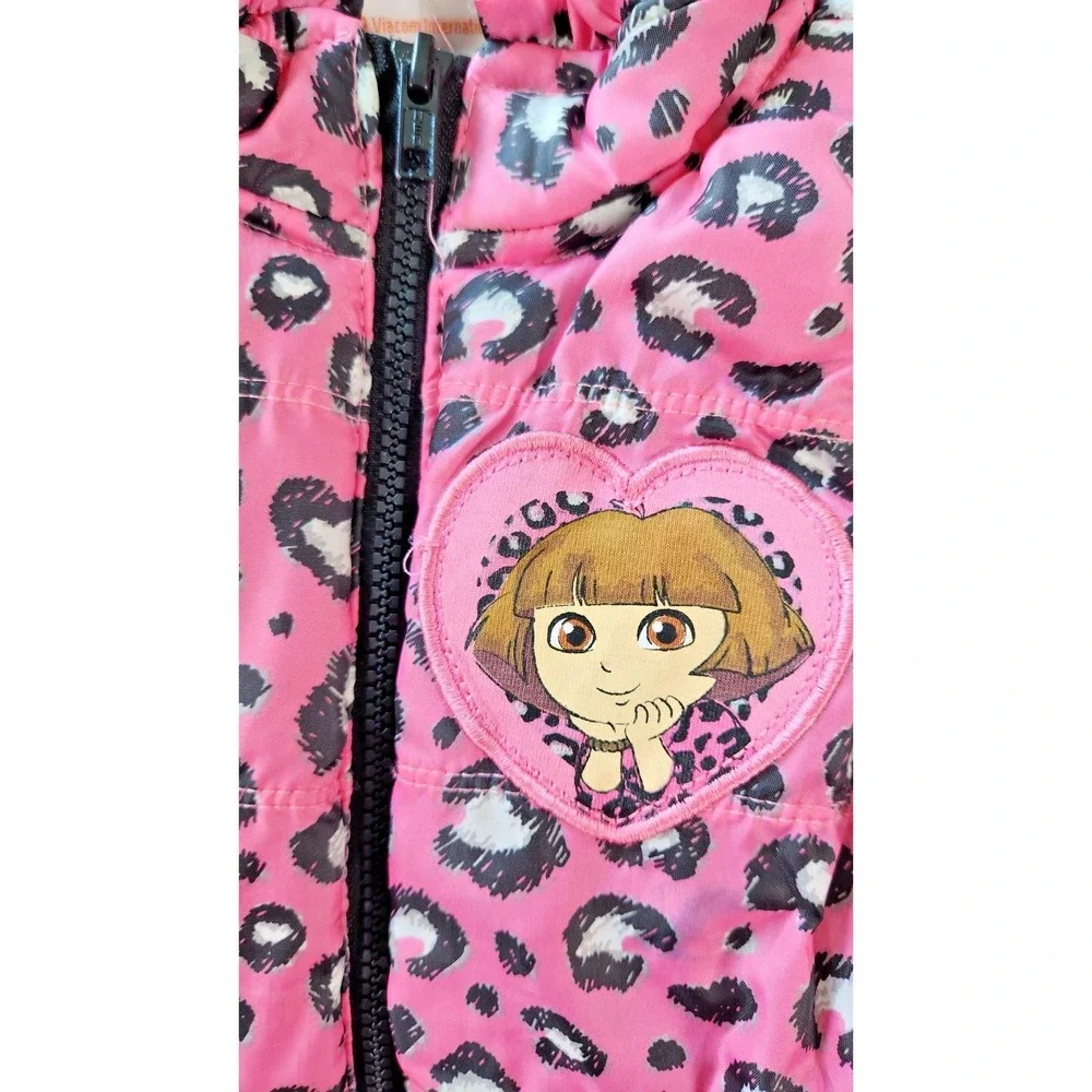 Nickelodeon Dora the Explorer Puffer Vest Girls 3T • Vintage Pink Outerwear